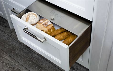 stainless steel bread box drawer kit|bread box for cabinet drawer.